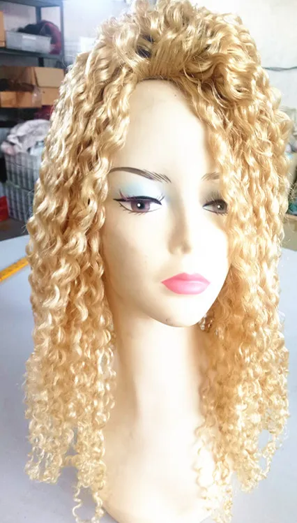 Brasileiro virgem humana remy cabelo loiro escuro kinky encaracolado trama de cabelo macio duplo desenhado extensões de cabelo não processado 5794430