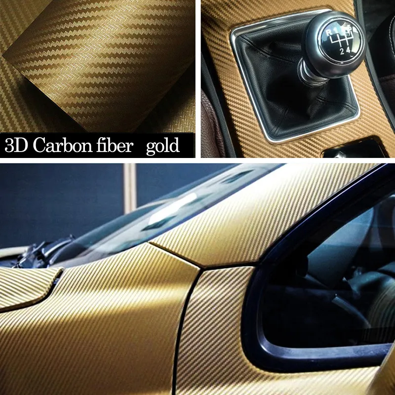 127 cm x 30 cm 3D 3 M Auto fibre de carbone vinyle Film carbone voiture Wrap feuille rouleau Film papier moto voiture autocollants décalcomanie voiture style 6418271