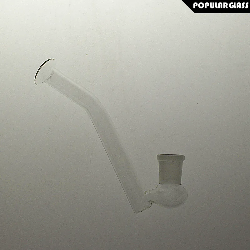 19cm lång glas j krok vinklad krökt vapexhale hydratube hookahs munstycke Rökning Bongs vattenrör Kvinna 18mm och 14,4 mm pg5136