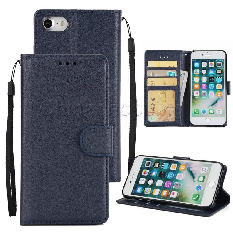 Portafoglio Custodia in pelle PU Custodia da lavoro Custodia con slot schede Po Frame iPhone 13 12 Mini 11 X Xs Max 8 7 Plus Samsung No5340678