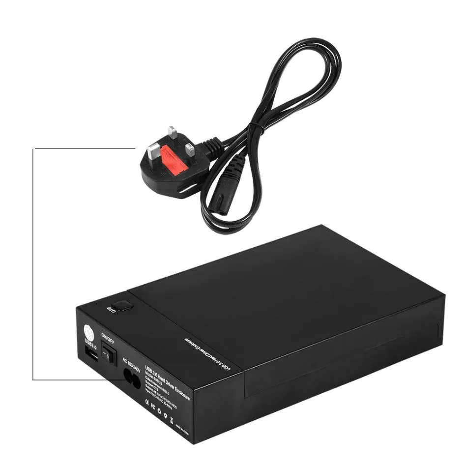 Freeshipping USB 3.0 Esterno da 2,5 / 3,5 pollici SATA Hard Drive HDD Enclosure SSD HDD Custodia per disco rigido