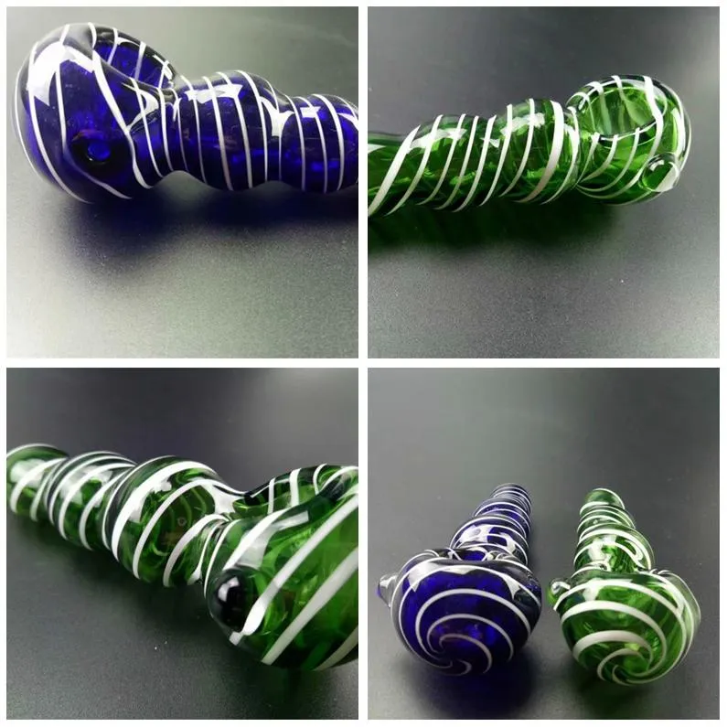 Mini 11cm Colorful Glass Pipe Smoking Pipes Handmade Pretty Pattern Decorative Arts Innovative Design High Temperature Resistance