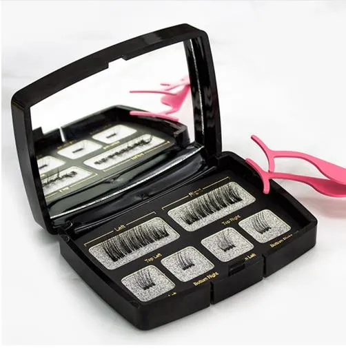 6Pcs/set Magnetic Eyelashes Invisible Magnetic Lashes Mink Eyelashes With Tweezers 3D Mink Lashes Thick Full Strip False Eyelashes