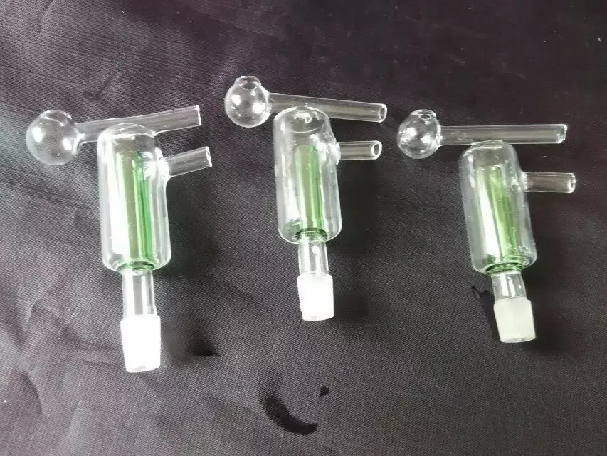 Pote de vidrio con dos filtros, accesorios para bongs de vidrio.