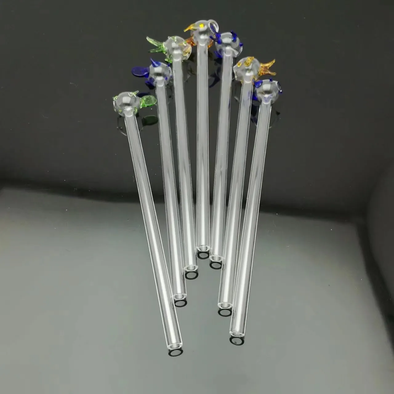 Coloured small fish sucker , Wholesale Glass bongs Oil Water Pipes Glass Pipe Oil Rigs Smoking ,