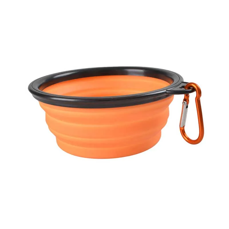 Silicone Folding Dog Feeding Bowl Collapsible Cats Water Dish Cat