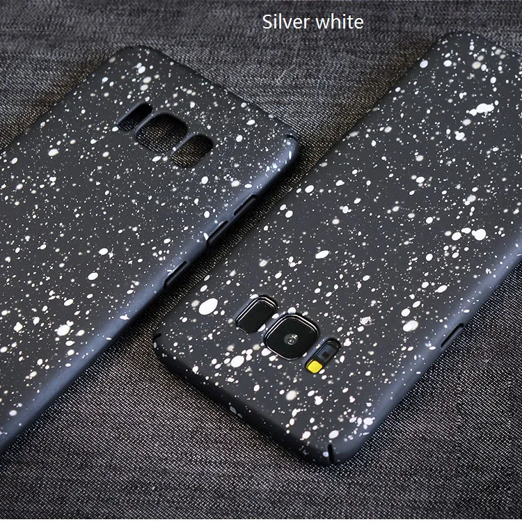 Starry Sky Hard PC Matte Cover Phone Protector Shell for iPhone X 8 Spot Glitter Case for iPhone 7 Samsung S8 S9