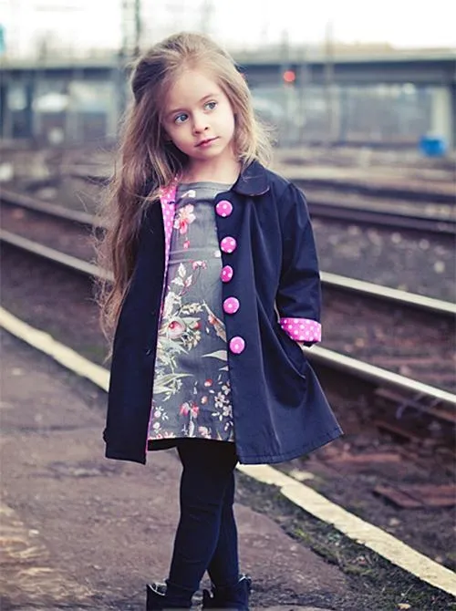 Chaquetas europeas de otoño para niños, abrigo antipolvo para niñas, moda, Manteau Enfant Fille, lindo punto, Casaco Menina, abrigos y chaquetas para niñas de primavera e invierno