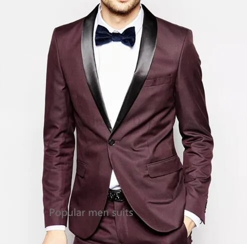 Traje vino oscuro cheap