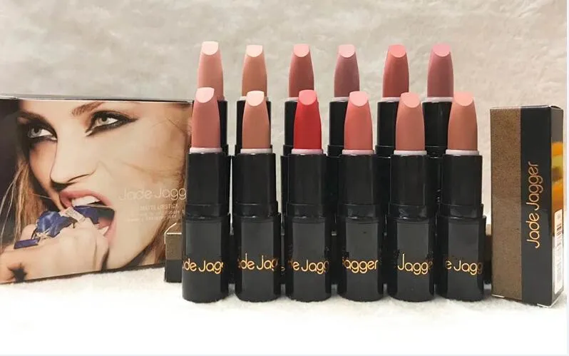 Darmowa wysyłka.New Makeup Najwyższej jakości Jade Jogger Matte Lipstick 12 Kolory