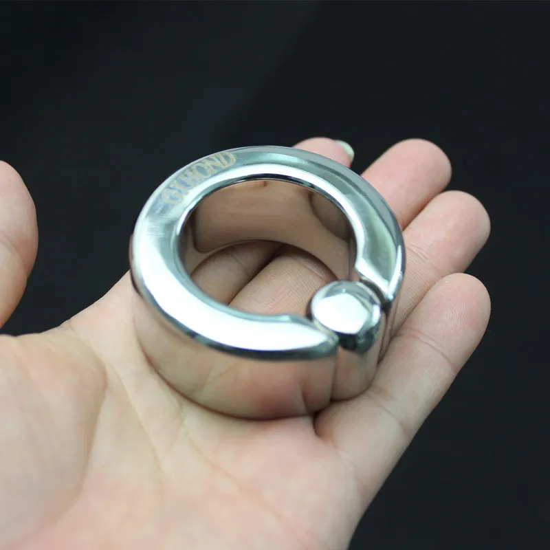 16 Sizes Cockrings Stainless Steel Penis Bondage Ring for Keep Strong and Hard,Restraint Scrotum Pendant Testicle Rings Sex Toys BB50