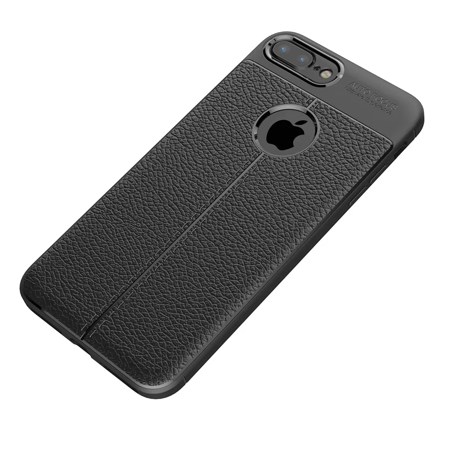 NEW SOFT TPU Silikon Case Anti Slip Läder Textur Telefon Väska Skydd till iPhone X 8 7 6 6s Plus 5 5S Samsung Note 8 S7 Edge S8 S9 Plus