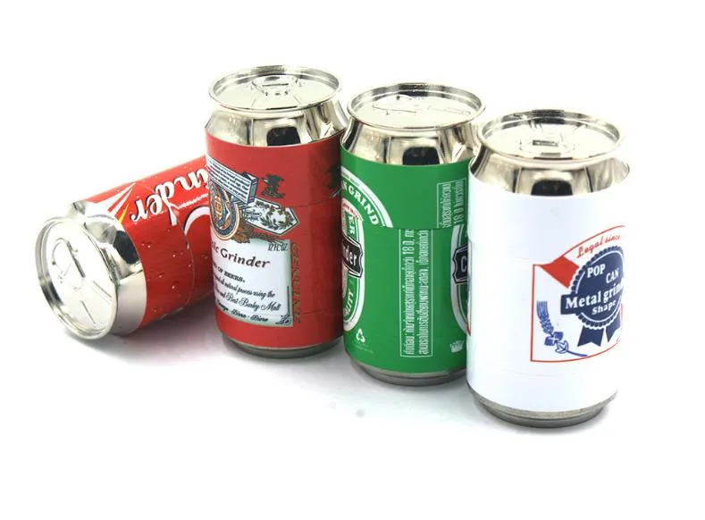 Mini Can Metallo Smerigliatrice Sigarette Bottiglia di Coca Cola Piccolo Smerigliatrice Sigarette Smerigliatrice Sigarette in Metallo a 4 Strati