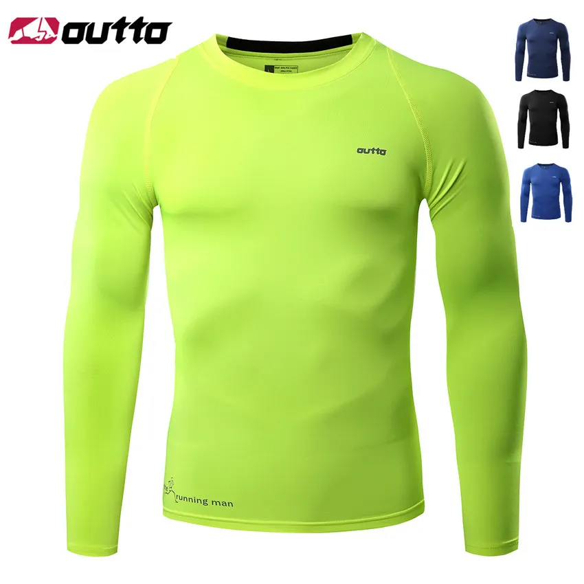 2019 OUTTO Ciclismo Jersey Calças Justas Mangas Compridas Da Bicicleta Da Bicicleta Em Execução de Fitness Musculação Respirável Jersey Camadas de Base de Ciclo de Roupas