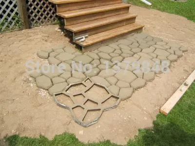 Molde de piedra para pavimento, moldes de hormigón para pavimento,  pasarela, camino, cemento, para césped y jardín, 2 uds.