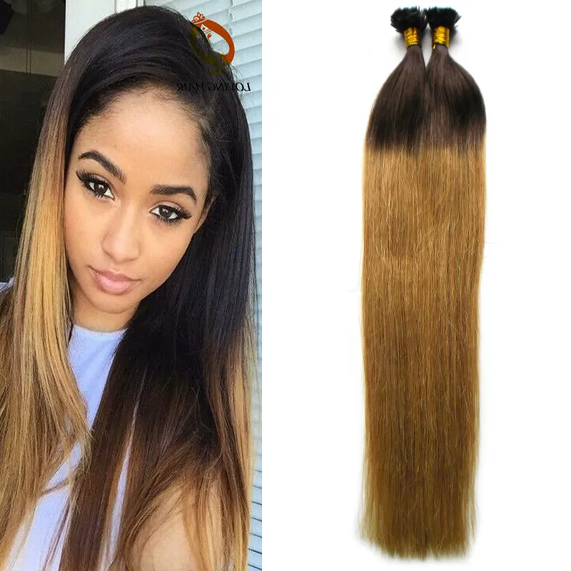 T1B / 27 extensions de cheveux blond miel ombre U Tip Capsule Extension de cheveux humains 100g / brins indien remy cheveux humains pré-collé U-tip