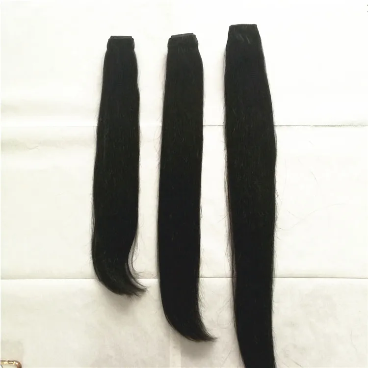 Brazylijski Virgin Hair Silky Prosto Clip w Ludzkich Zestawach Włosów Naturalny Kolor można barwić 80g 100g DHL UPS