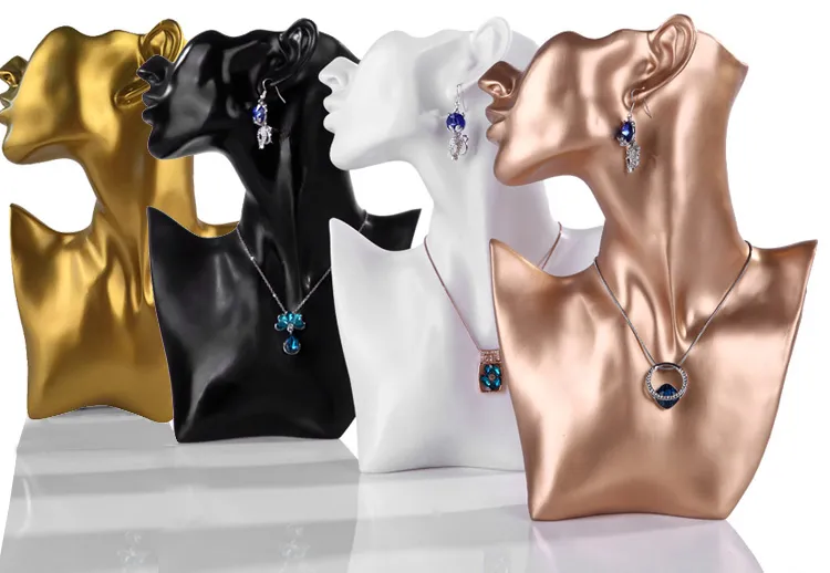 Qualità Ritratto alla moda Modello Collana Orecchino Espositore per gioielli Espositore per donna Testa manichino Orecchini Supporto Display H2782