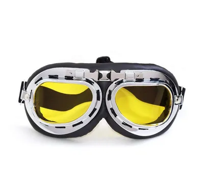 Lunettes d'extérieur anti-poussière Lunettes de moto Cruiser Scooter Biker Goggles Halley Coupe-vent variété de couleurs de lentilles toute la journée