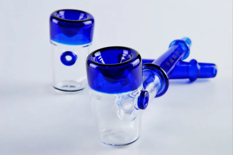 оптовые продажи синих курительных ручек для трубок из дешевого стекла Pyrex Табачные ложки для трубок Маленькая трубочка для миски Уникальные курительные трубки для курения