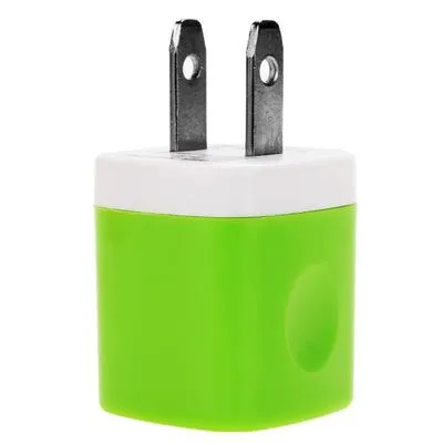 Quick Charging 5V 1A Colorful Home Plug USB Charger Power adapter for iphone 5 6 7 for samsung s6 s7