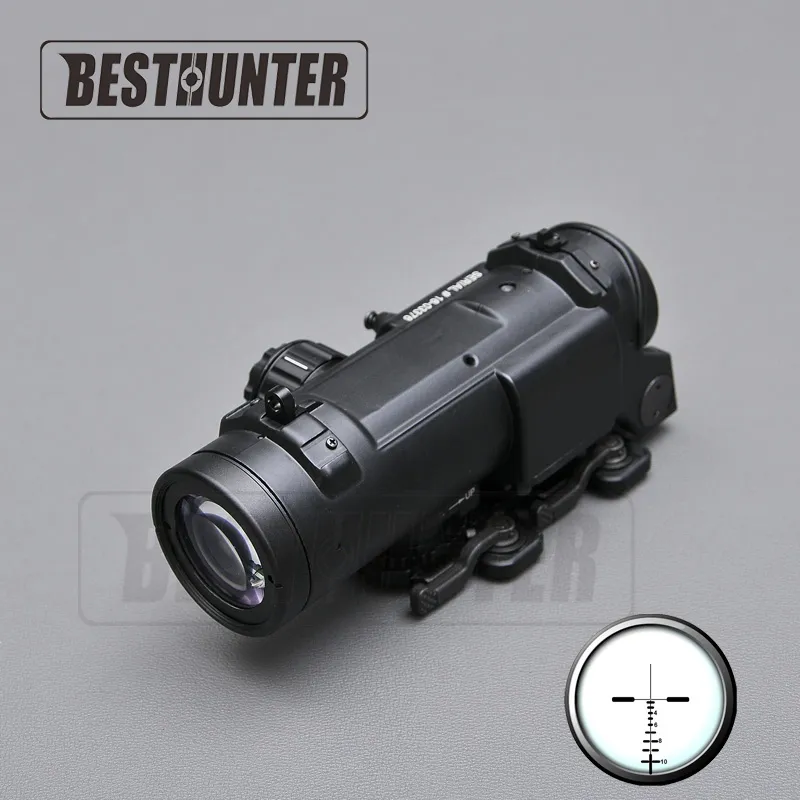 Tactical Rifle Scope Quick Detachable 1X-4X Adjustable Dual Role Sight Red and Green Optic Hunting Scope