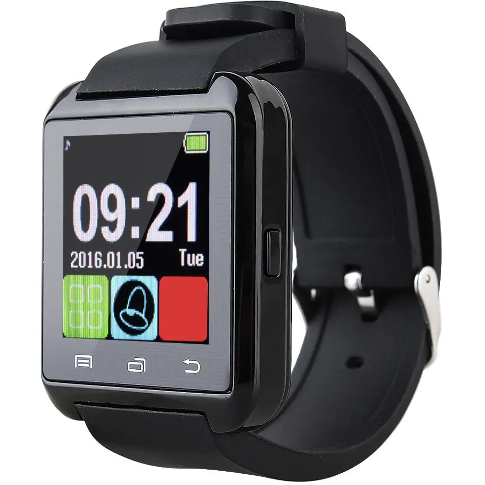 Bluetooth U8 Smartwatch Wrist Watches Pantalla táctil para Samsung S8 Android Telep Monitor para dormir Smart Watch con paquete minorista