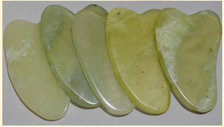 Herramientas chinas de raspado de Jade Natural, herramienta de masaje para tratamiento Facial Gua Sha, herramientas de masaje y cuidado de la salud tradicional chino