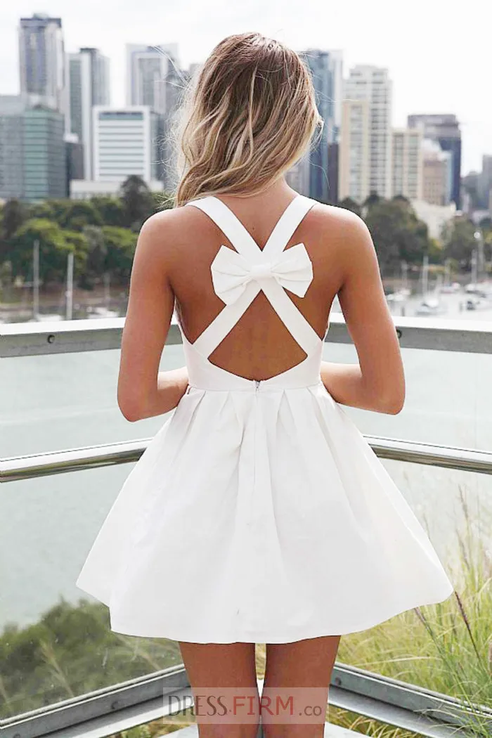 White short hotsell prom dresses 2018