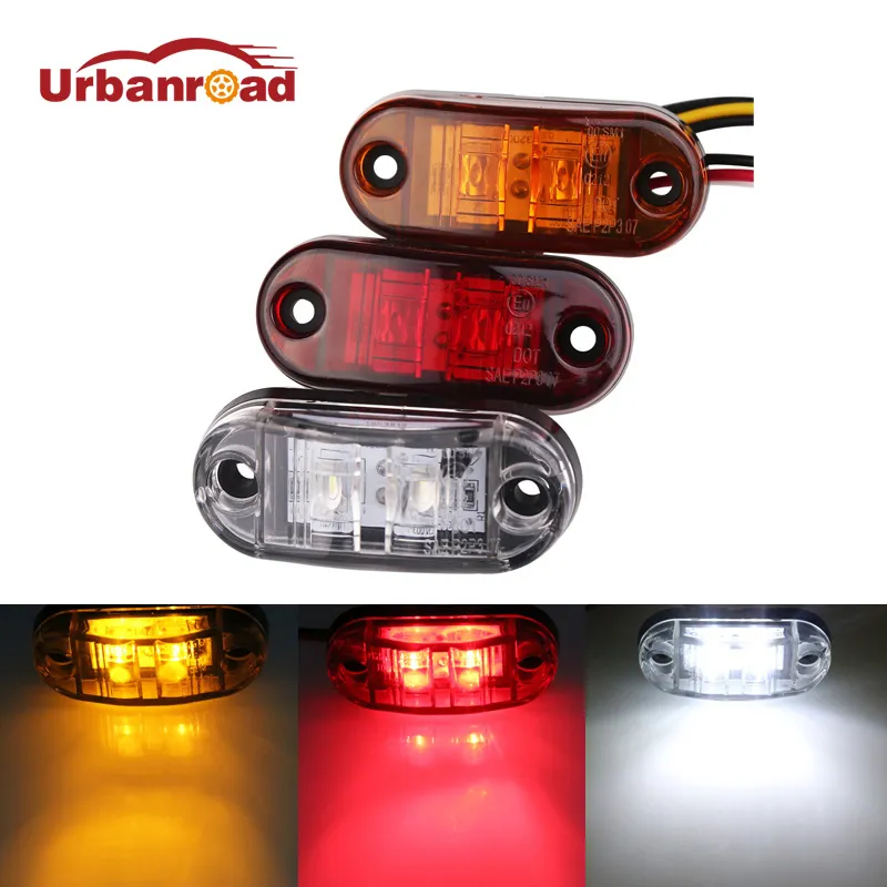 12 в 24 в LED Янтарный красный белый сторона светодиодные габаритные огни прицеп светодиодные габаритные огни для грузовиков габаритные огни