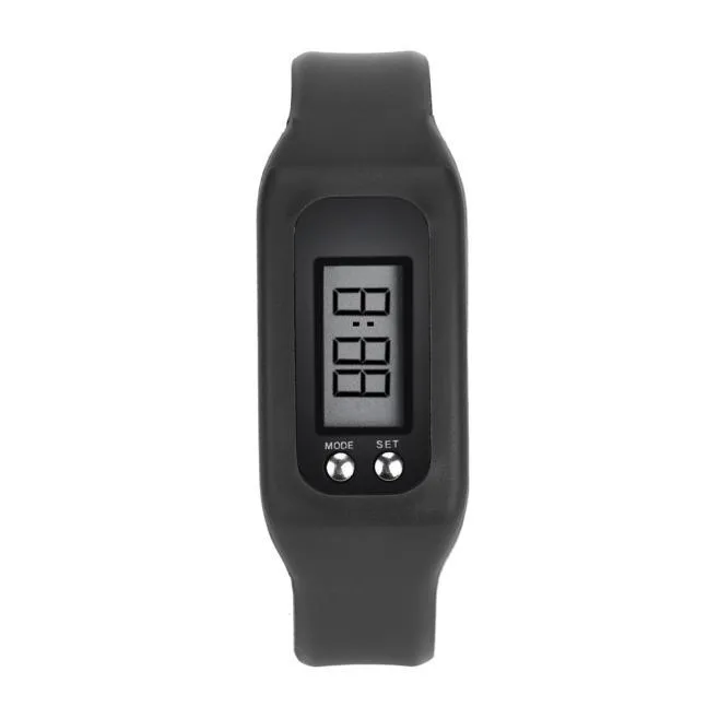 Pedômetro Digital LED Smart Multi Watch Silicone Run Passo a distância a pé Counter relógio Pulseira eletrônica colorida pedo1135492