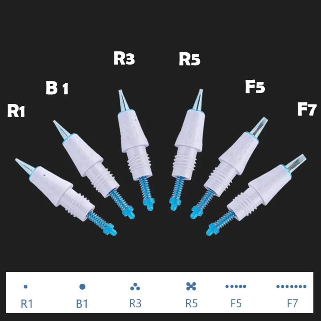 Aiguilles de tatouage de cartouche d'aiguille de maquillage permanente de 50pcs MTS PMU appropriées à la machine semi-permanente de maquillage d'Artmex V8 V6 V3