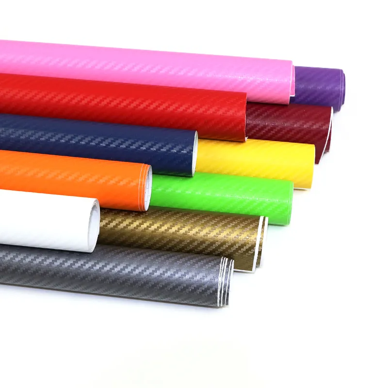 30x127cm 3D Carbon Fiber Vinyl Film Car Stickers Waterproof Car Styling ...