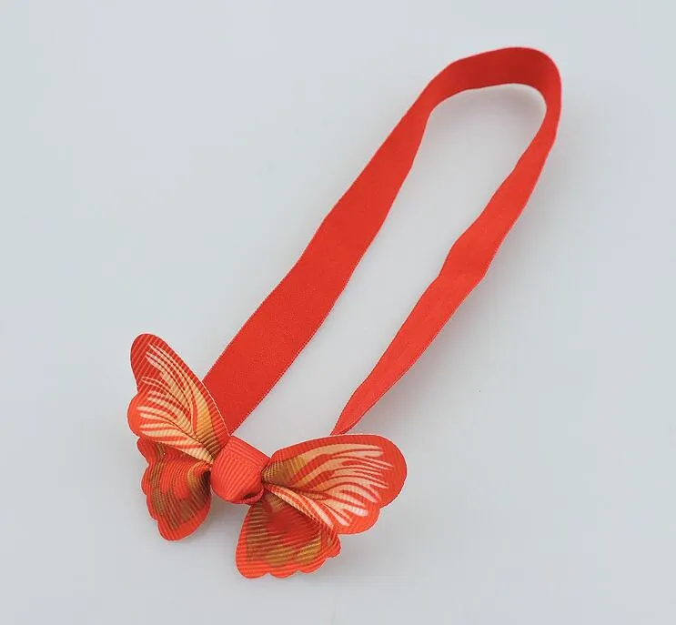 INS Baby Mädchen dehnbare Haarbänder Haarschmuck mit 3D-Simulation Schmetterling Haarschleifen Blumen Stirnbänder Haarband