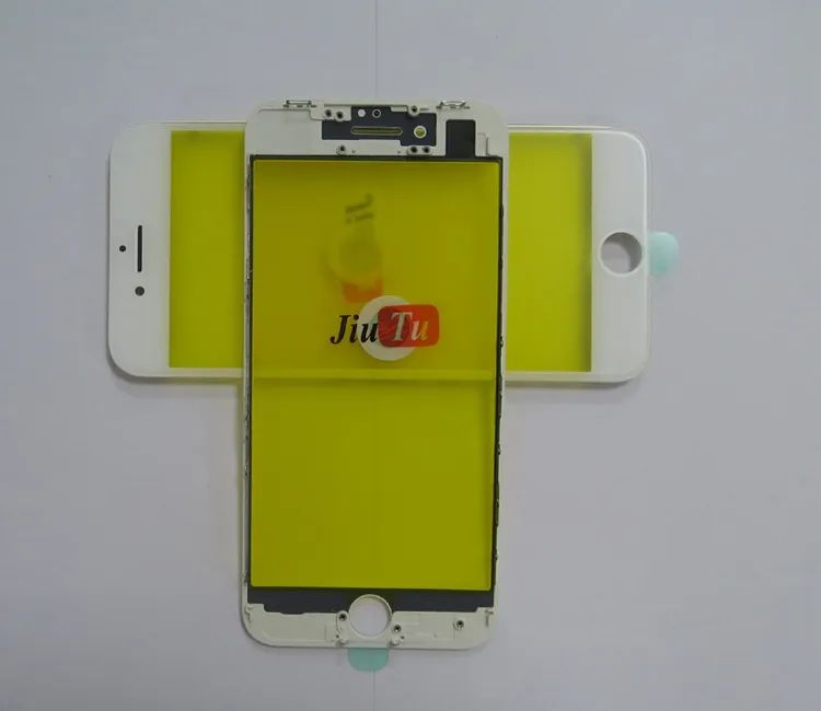 Telaio con cornice nera originale con lente di copertura esterna anteriore con vetro la sostituzione dello schermo di iPhone 8g