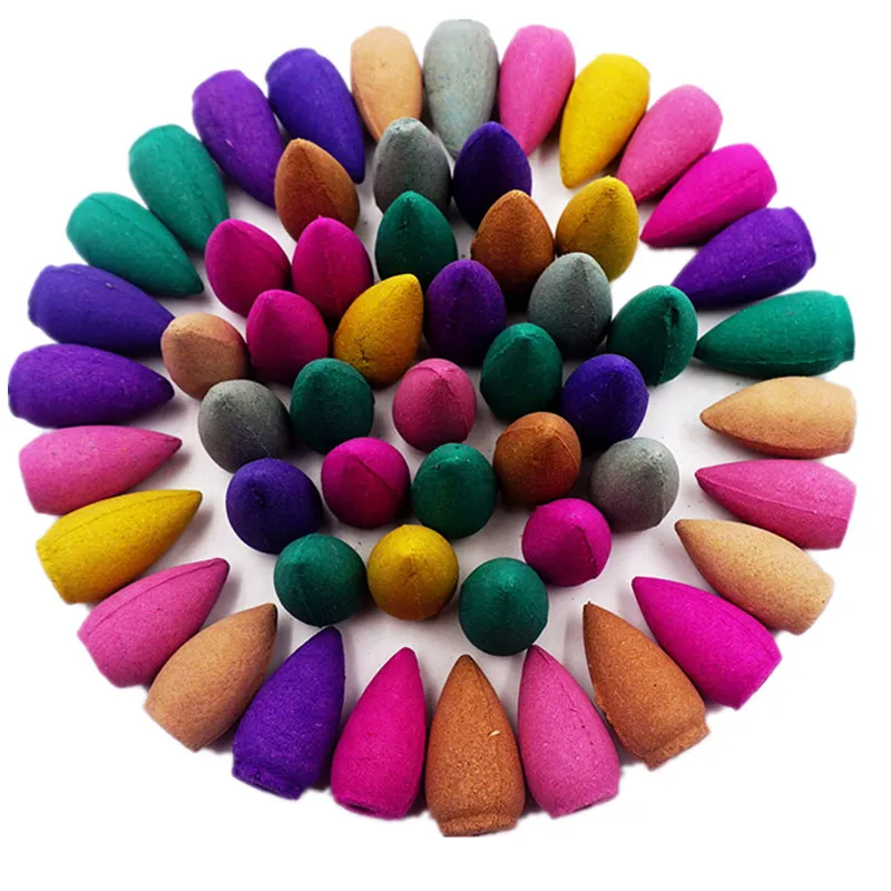 16/36/56/76 pcs Smoke Backflow Incense Sandalwood Fragrant Aromatherapy Tibetan Cones W $