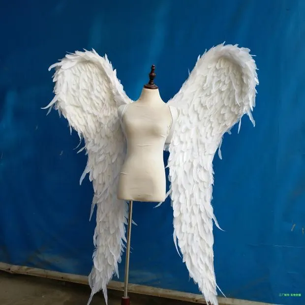 Costumed adult's Unique white ANGEL wings Display Party wedding grand event DIY decorations props Variable modeling EMS 