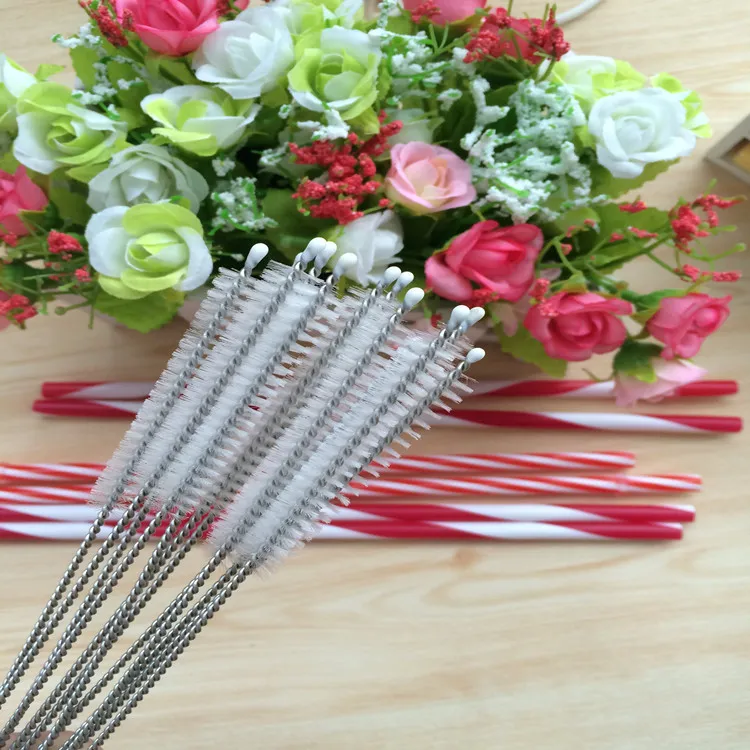 19cm * 5cm * 8mm Stainless Steel Wire Straw Cleaner Cleaning Brush Straws Cleaning Brush Bottle Brush