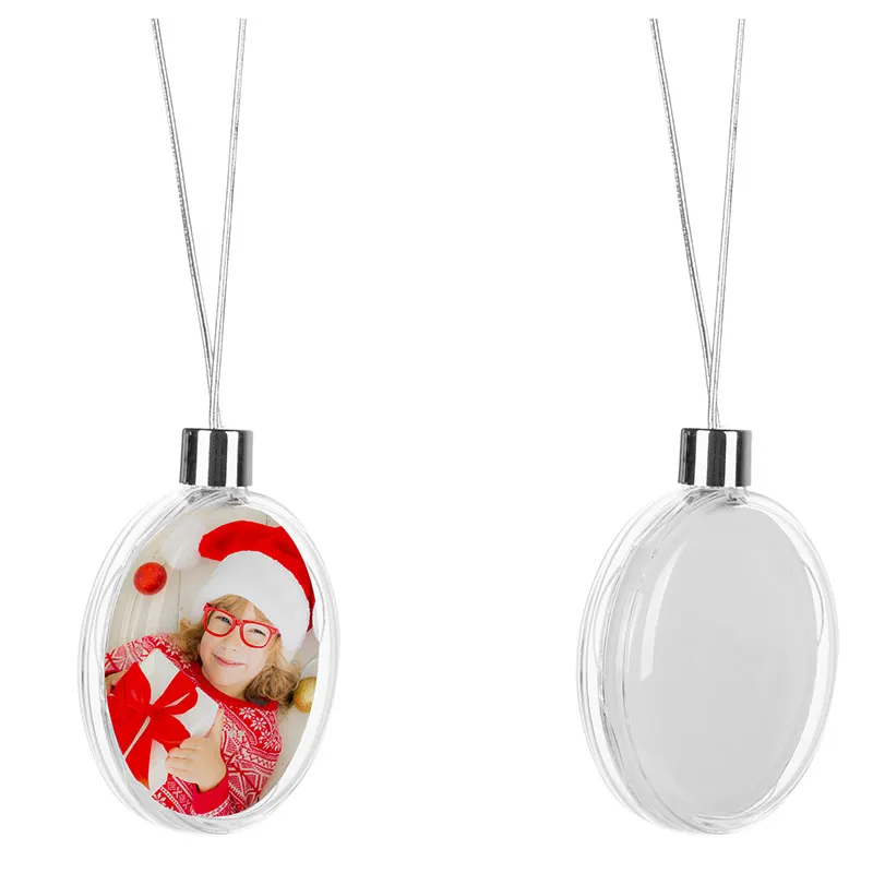 sublimation ornements de noël boule ronde forme personnalisée consommables personnalisés fournitures matériel d'impression par transfert à chaud cadeau de noël nouveau style