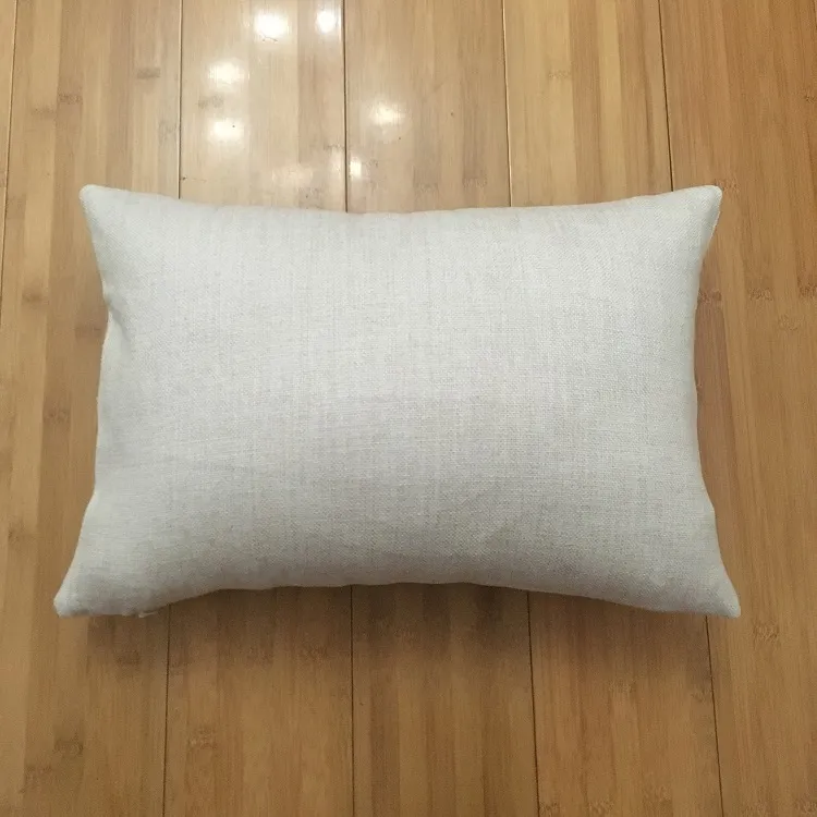 12x18 linen pillow case blanks for DIY sublimation 100% polyester burlap look cushion cover plain linen pillow cover
