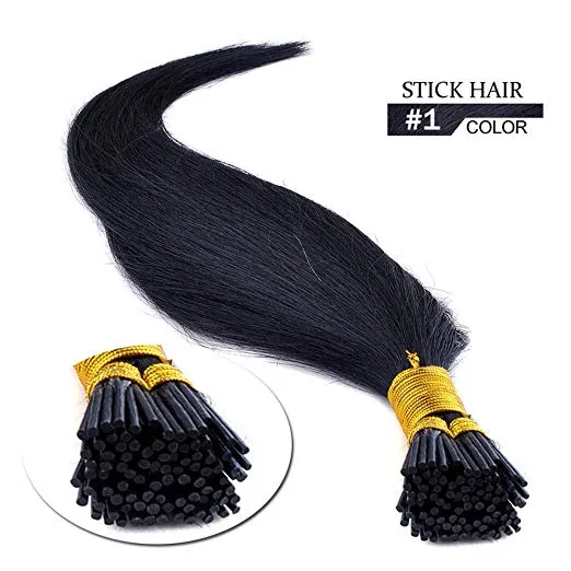Estensioni dei capelli umani Remy I Tip Stick 1g / filamento 100 fili Estensioni dei capelli Fusion con stile Salon