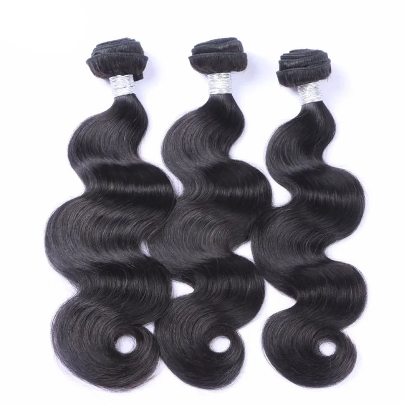 Brazilian Human Hair Long Inch 3 Bundles Body Wave Double Hair Wefts 30-40 Inch Virgin Hair