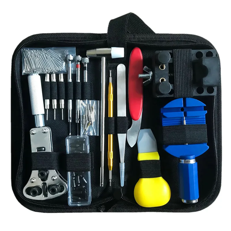 Kit de réparation de montre outils à main ensemble de réparation ensemble de réparation 15 pièces outil de démontage combo changement de batterie opération de couverture ouverte