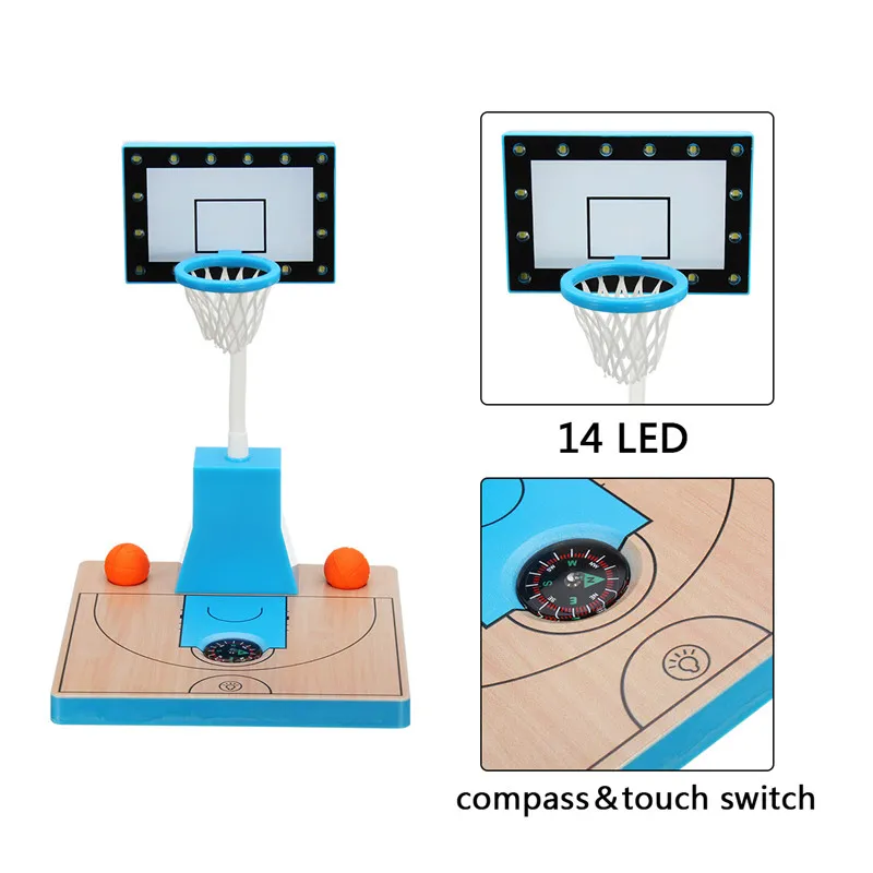 Luci da basket sportive creative Lampada da orologio USB tocco luce notturna lampada da lettura novità lampada da comodino inviare regali al fidanzato