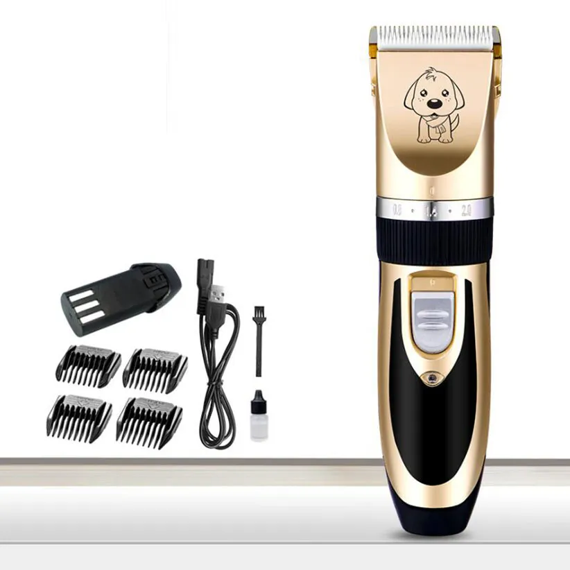 المهنية المقص الشعر للحيوانات الأليفة الشعر المتقلب مع كابل USB الحيوانات الأليفة أدوات العناية بالشعر دي إتش إل الحرة