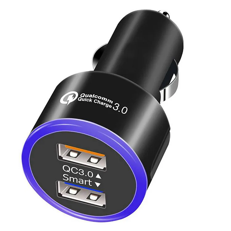 최고 품질 QC3.0 6.2A 터보 USB 차량용 충전기 빠른 충전 자동차 충전기 듀얼 USB 자동차 휴대 전화 충전기