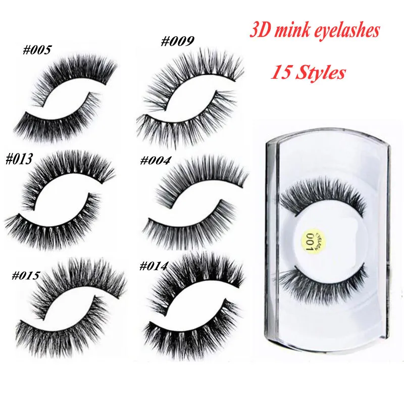 3D Mink Makeup Cross False Eyelashes Eye Lashes Extension Handmade Nature Eyelashes 15 Styles for Choose Also Have Magnetic Eyelash