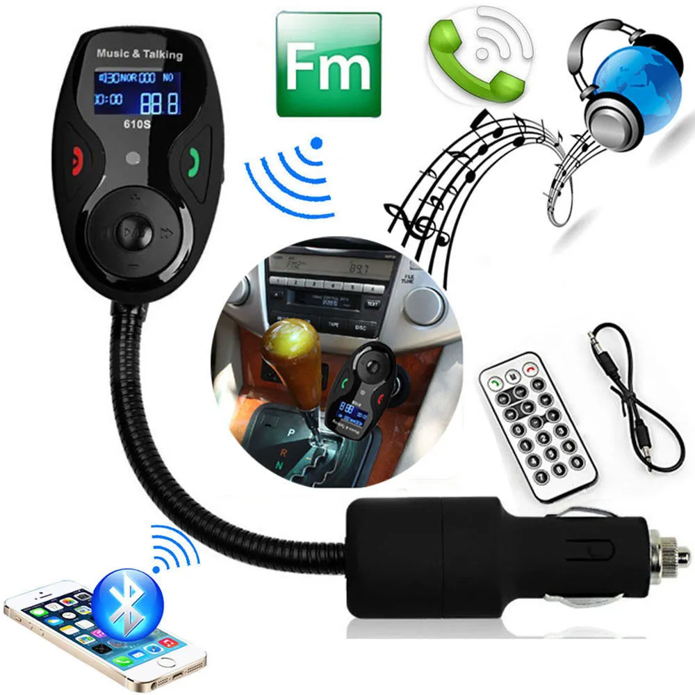 Bluetooth Handsfree Car Kit MP3 Player Wireless FM Transmitter FM Modulator Remote Control