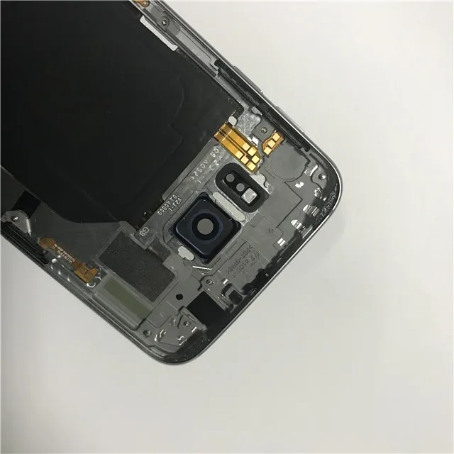 För Samsung Galaxy S6 G920A G920P G920F Högkvalitativ Middle Frame Bezel Bostadsbyte med sidoknapp