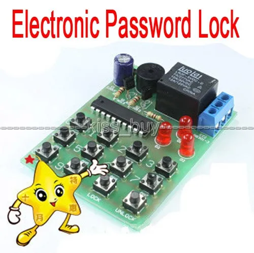 Freeshipping 2 stks / partij Simple Elektronische Wachtwoord Lock Circuit DIY Leren Kits